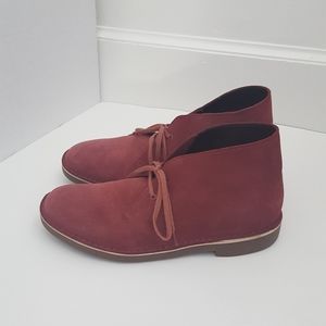clarks boots mens red